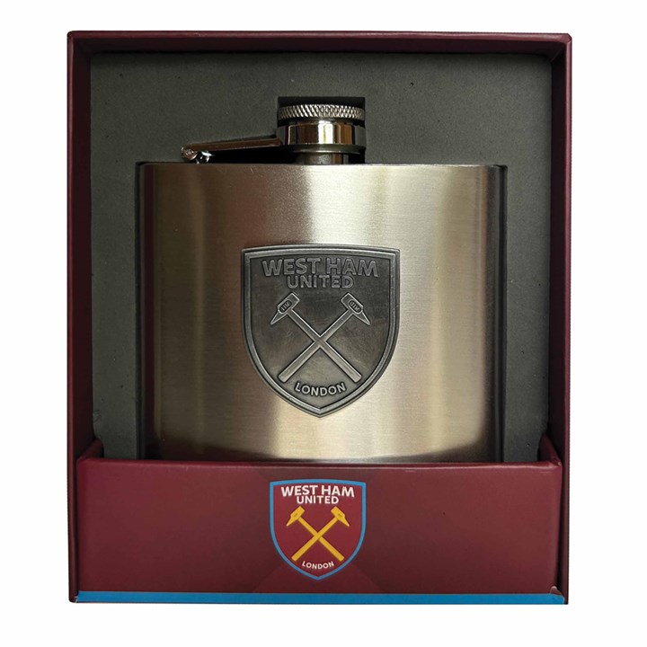 West Ham United FC Stainless Steel Hip Flask
