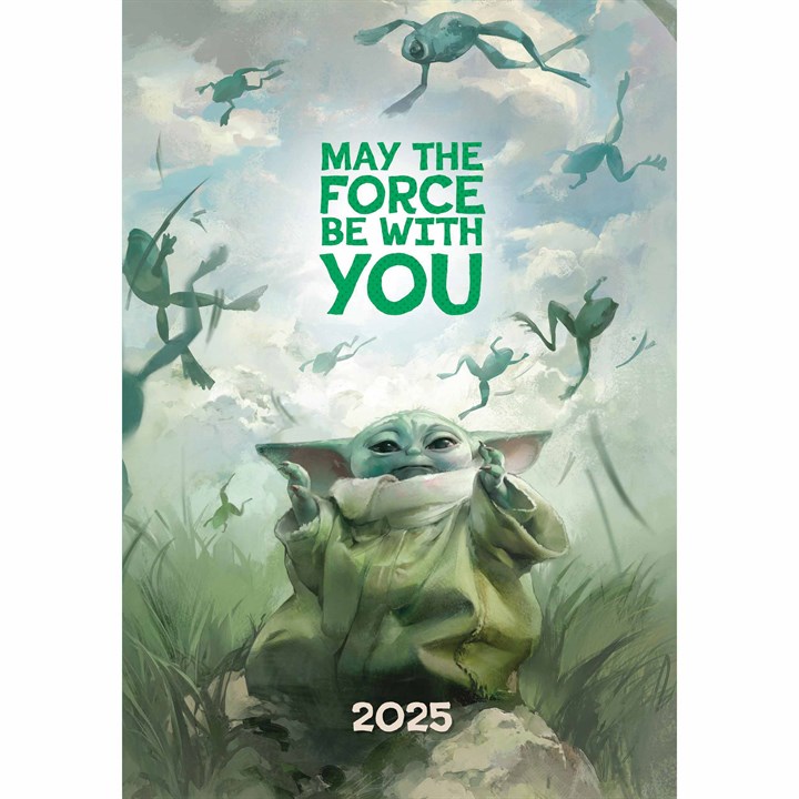Disney Star Wars, The Mandalorian, Grogu Feel the Force A5 Diary 2025