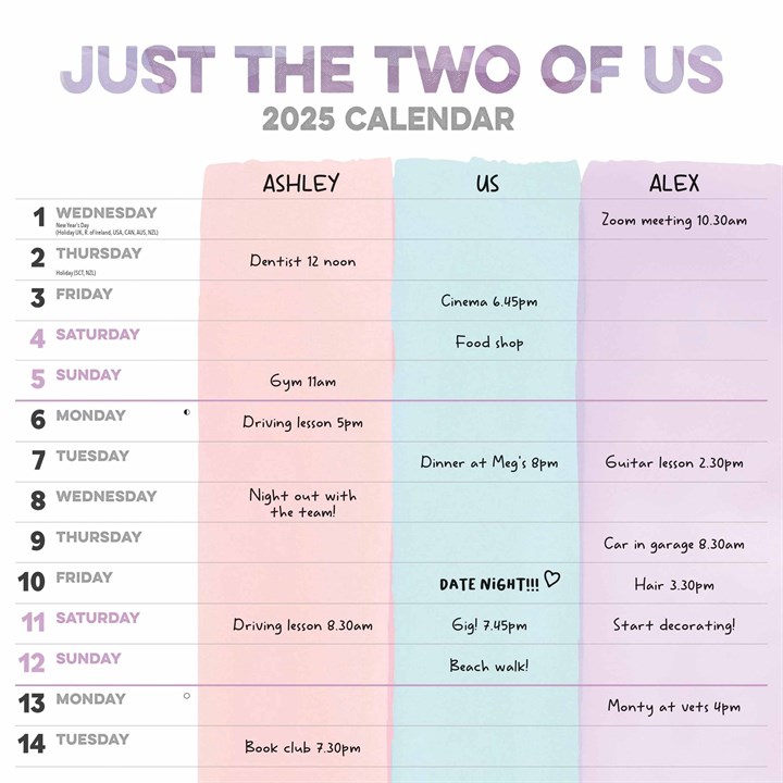 Just the Two of Us Couples Planner 2025