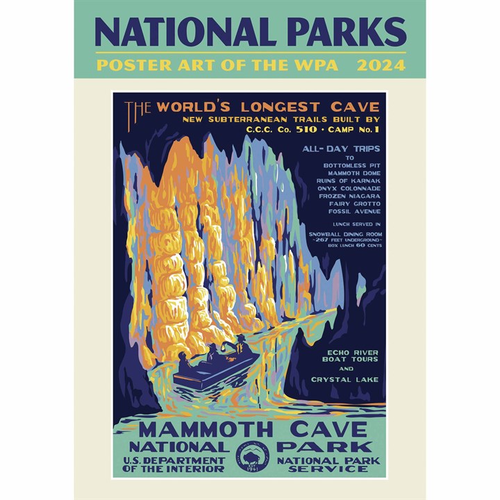 National Parks, Poster Art Of The WPA Super Deluxe Calendar 2024