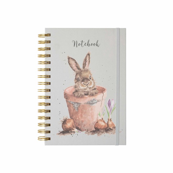 Wrendale Designs, Flower Pot Rabbit A5 Notebook