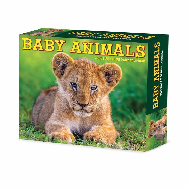 Baby Animals Desk Calendar 2025