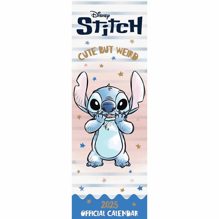 Disney, Stitch Slim Calendar 2025