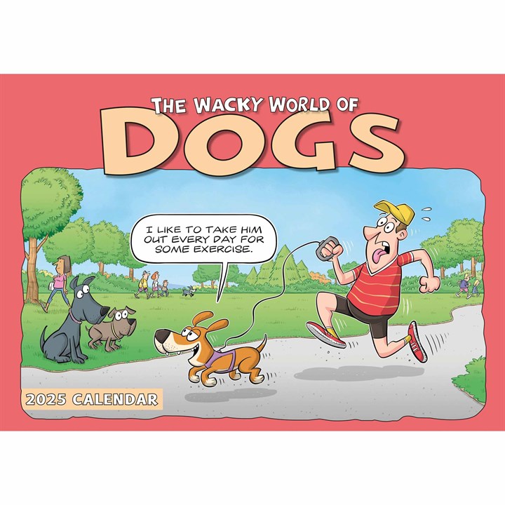 Wacky World of Dogs A4 Calendar 2025