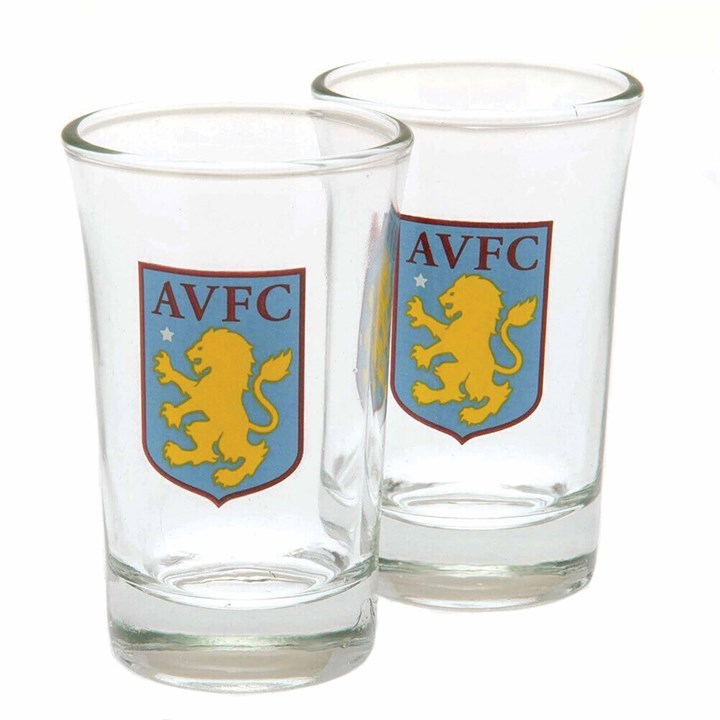 Aston Villa FC 2 Pack of Shot Glasses