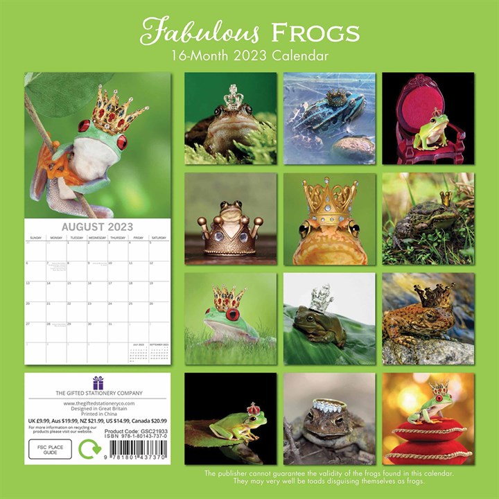 Fabulous Frogs Calendar 2023