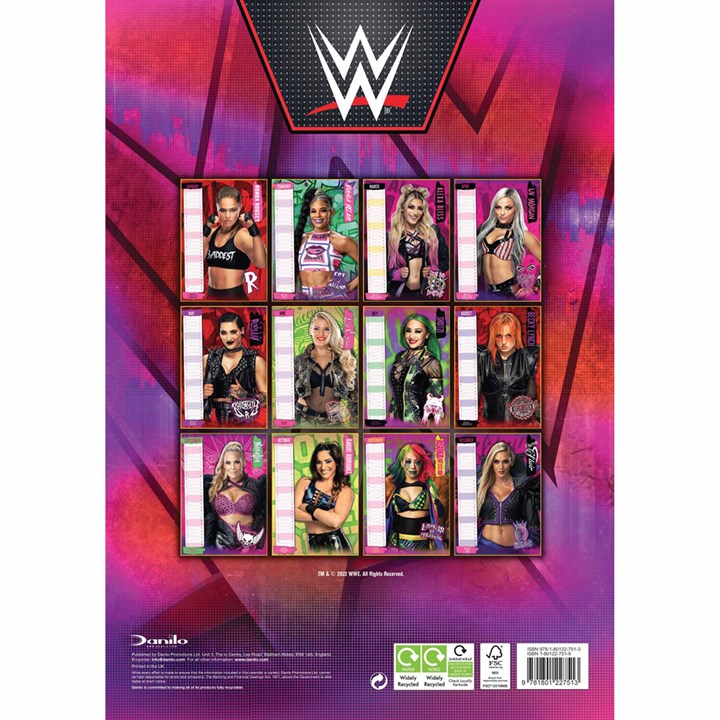 WWE, World Wrestling Women Official A3 Calendar 2023