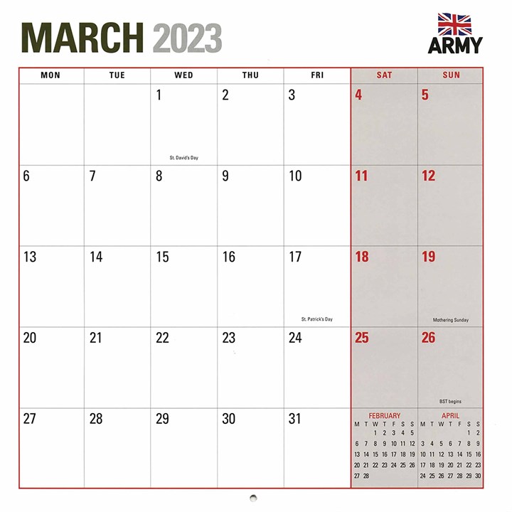 Army Calendar 2023