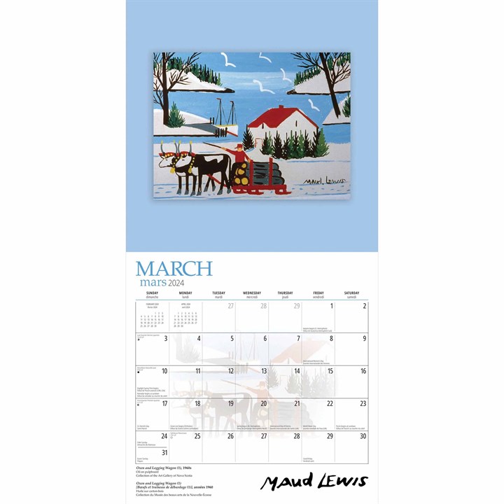 Maud Lewis Calendar 2024