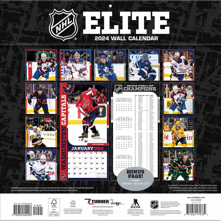 NHL Elite Calendar 2024