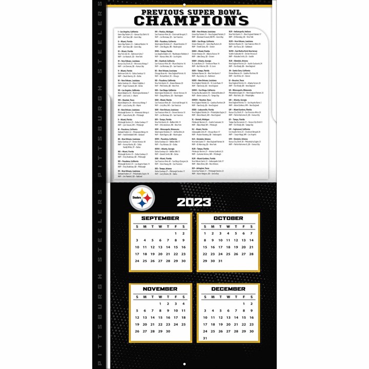 Pittsburgh Steelers NFL Calendar 2024