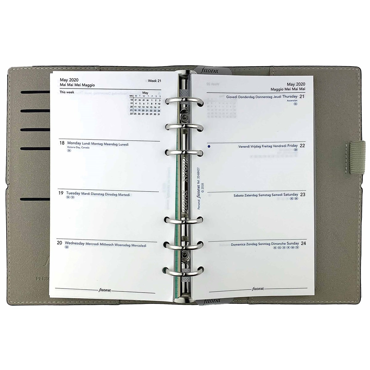 Filofax A5 Week on Two Pages Multilanguage Column 2024 Personal