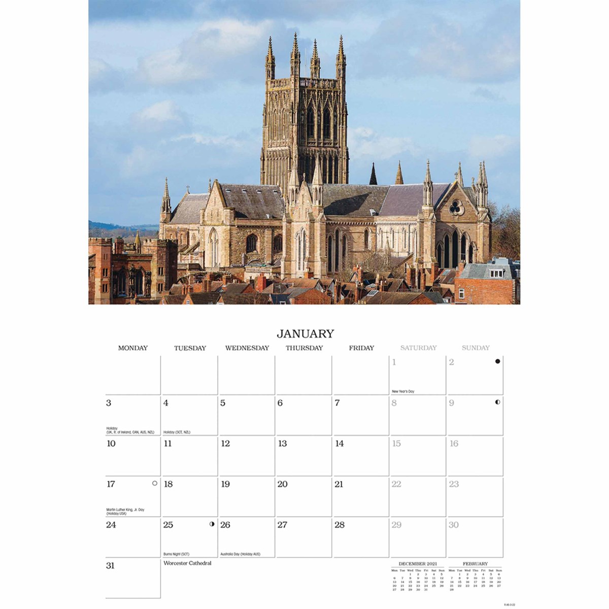 Worcestershire A4 Calendar 2022 by Carousel Calendars 220198 