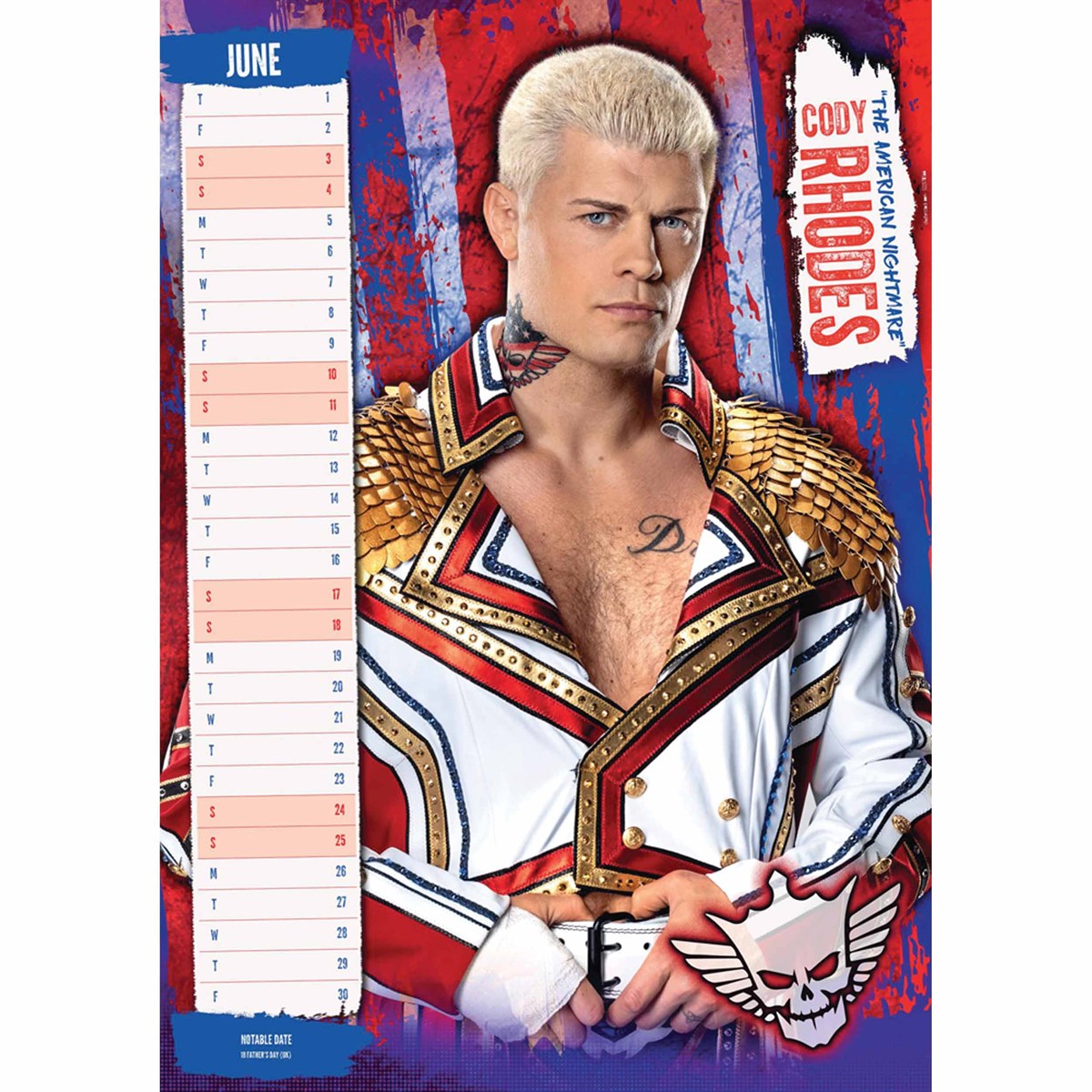 WWE, World Wrestling Men Official A3 Calendar 2023