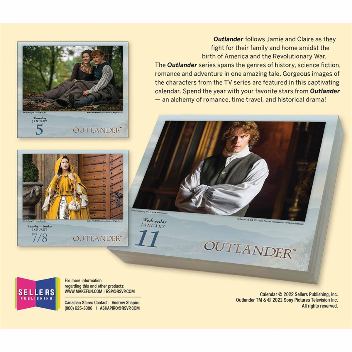 OUTLANDER BOXED DAILY CALENDAR BOXEDDAILY 365 DAY COMBINED 