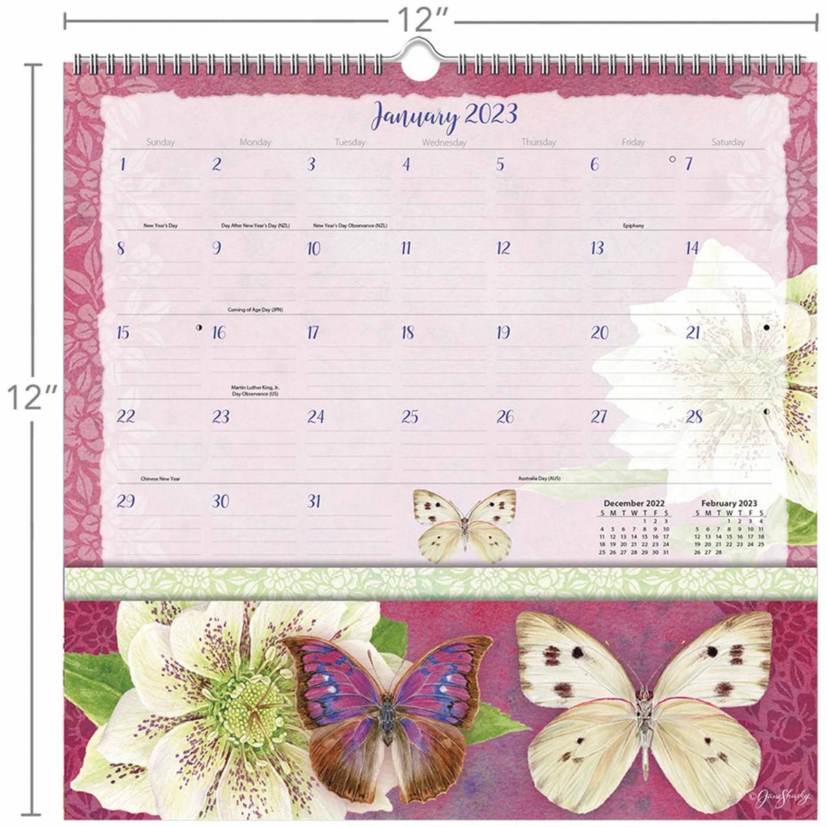 Butterflies Note Nook Calendar 2023