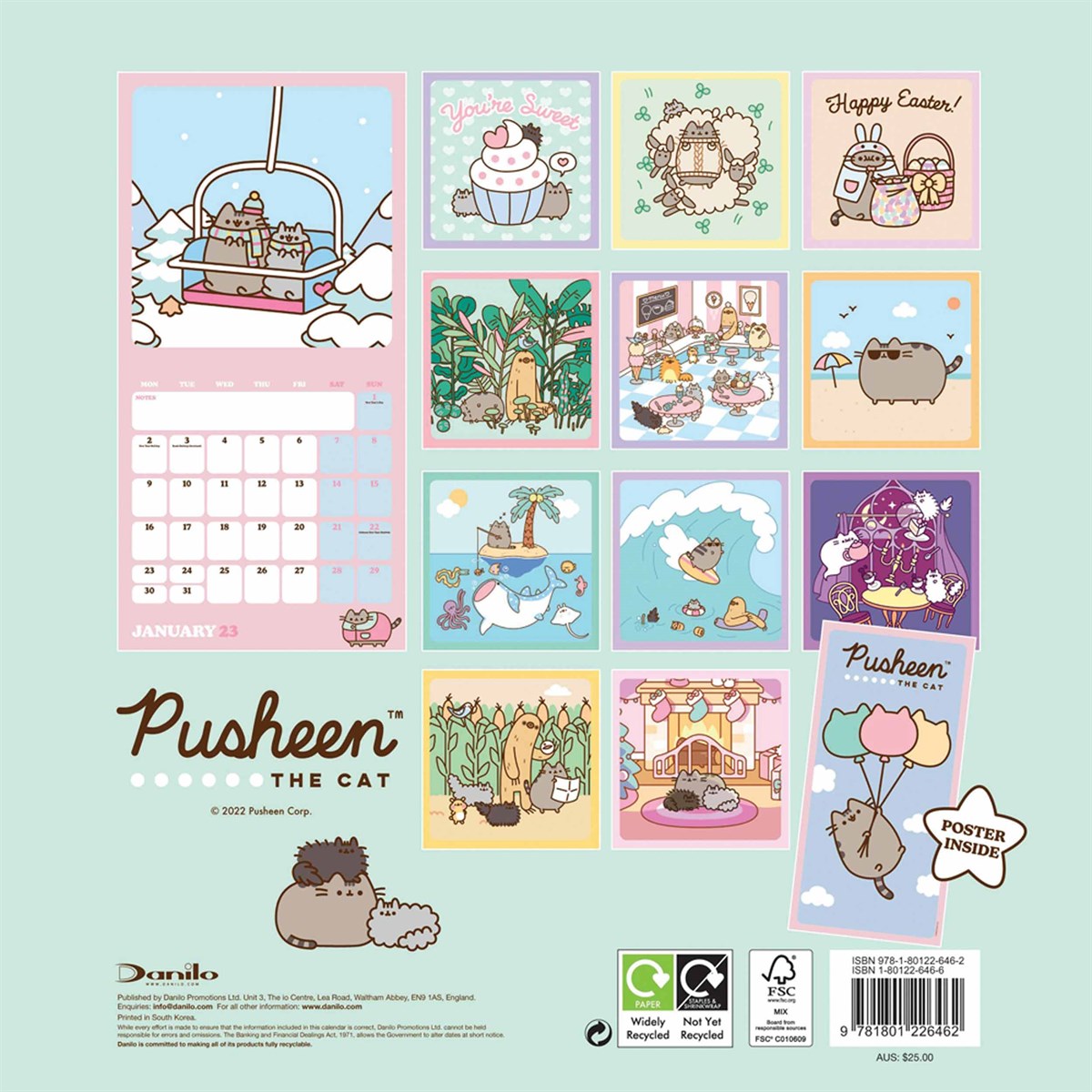 Pusheen Calendar 2023