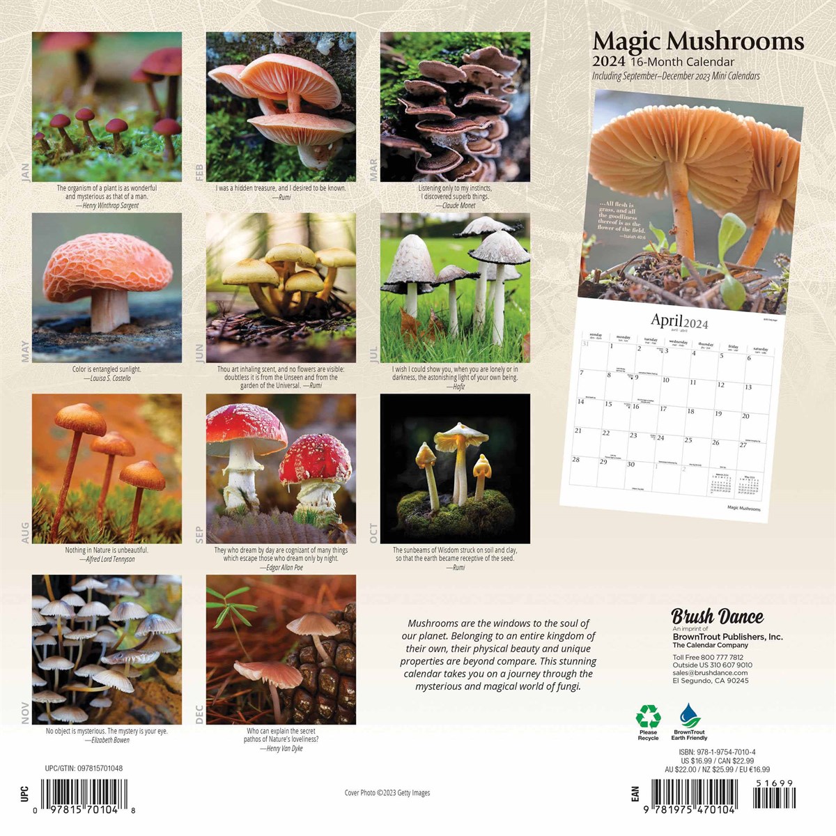 Magic Mushrooms Calendar 2024