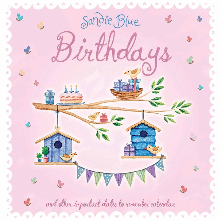 Sandie Blue Birthday Mini Calendar
