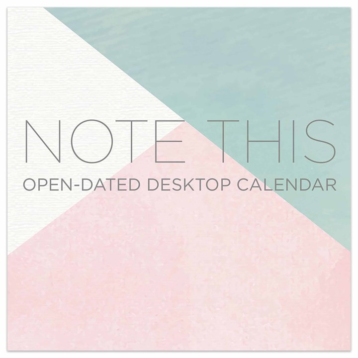 Note This Open Dated Desktop Calendar