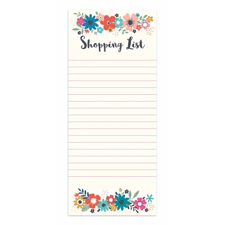 Bohemia, Floral Magnetic Shopping List
