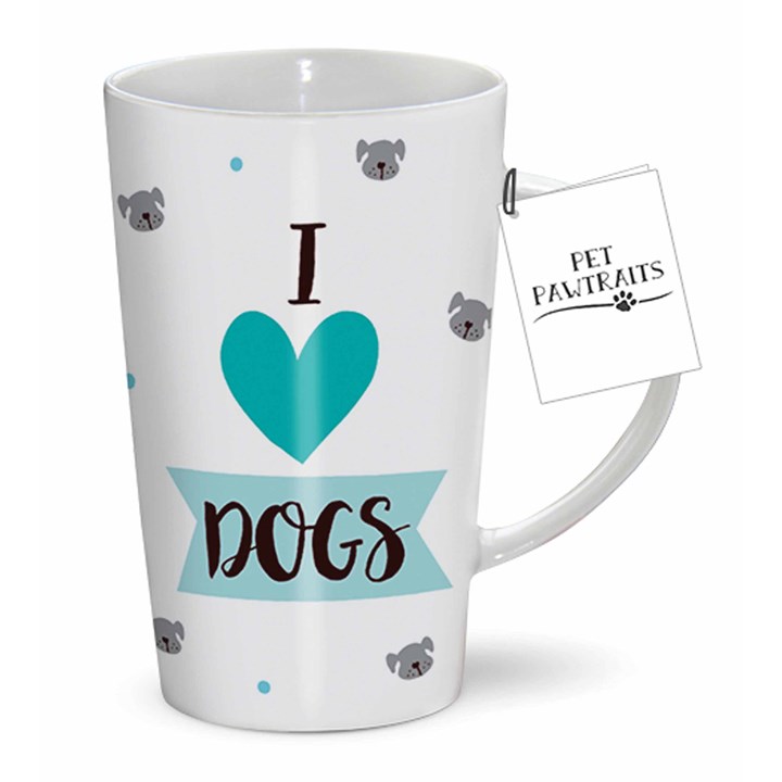 I Love Dogs Latte Mug