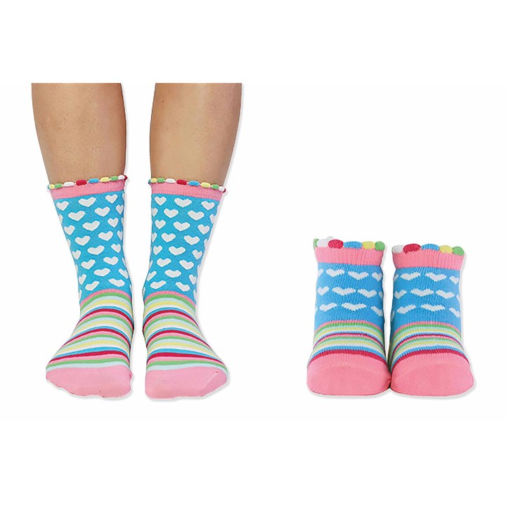 Mummy & Me Sock Set - Size 4 - 8 / 0 - 12mths