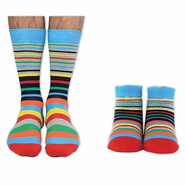 Daddy & Me Sock Set - Size 6 - 11 & Baby 0 - 12 mths