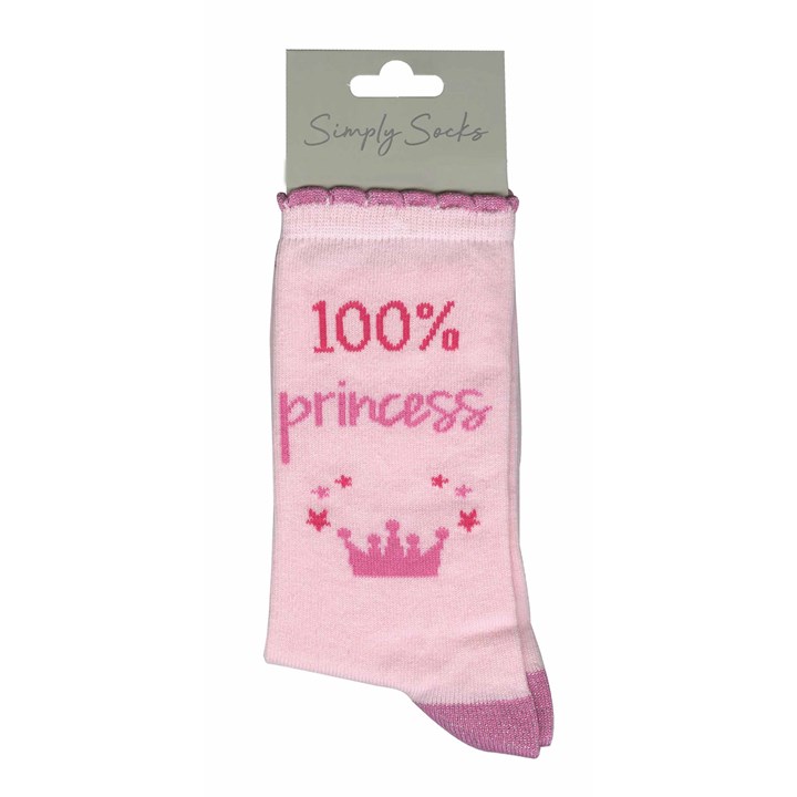 100% Princess Socks - Size 4 - 8