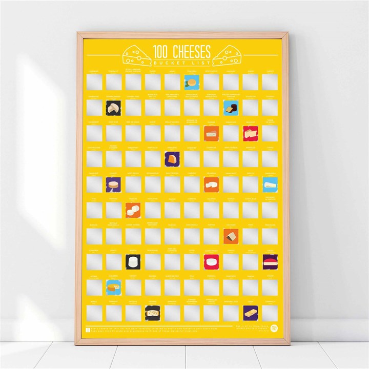 100 Cheeses Scratch Poster