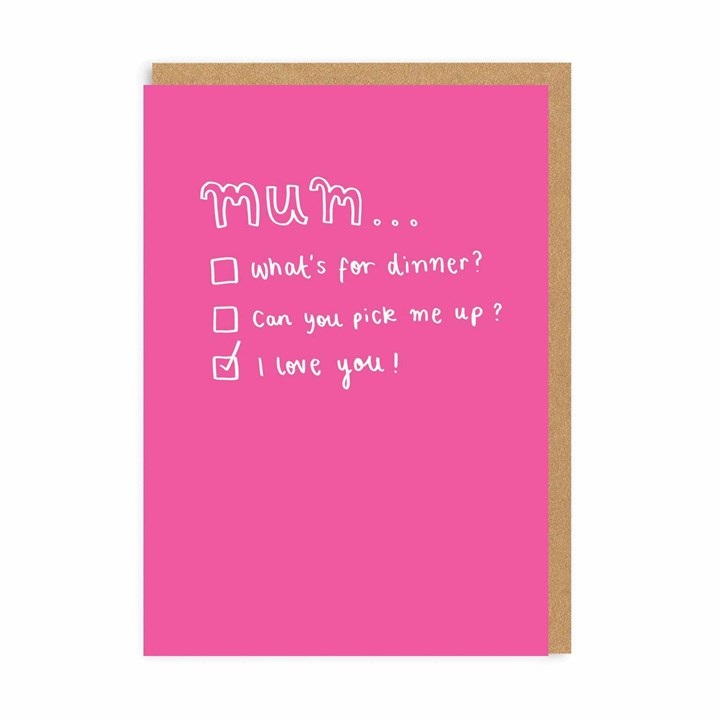 Mum, I Love You Mother’s Day Card