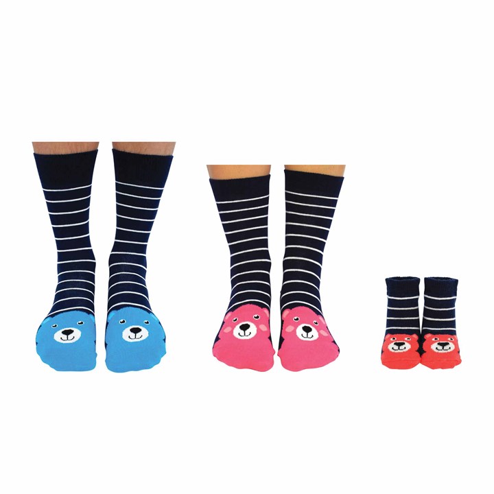 Mummy, Daddy & Me Sock Set - Sizes 4 - 8 / 7 - 11 / 0 - 12 mths