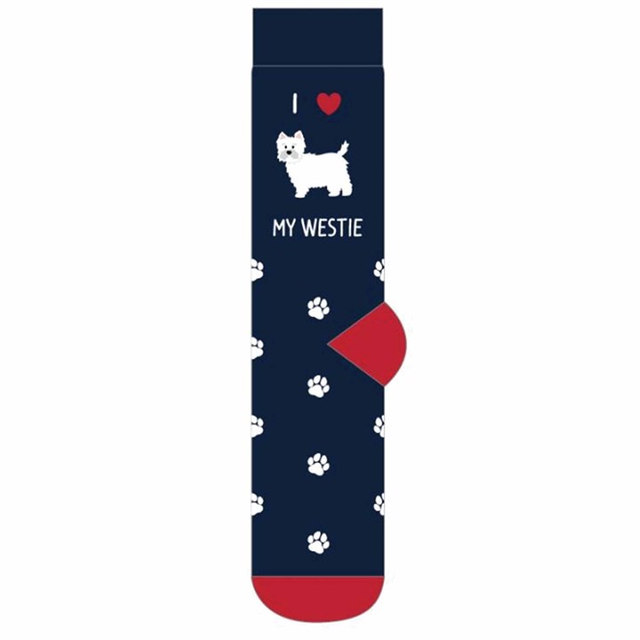 Image of I Heart My Westie Socks - Size 6 - 9