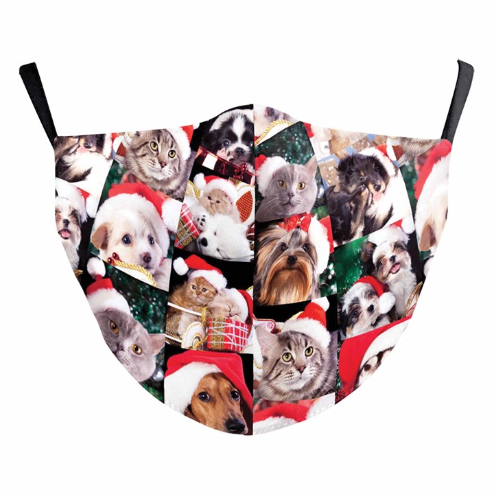 Christmas Animals Reusable Face Mask - Adult Size