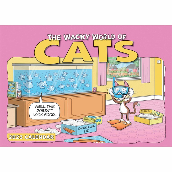 Wacky World Of Cats A4 Calendar 2022