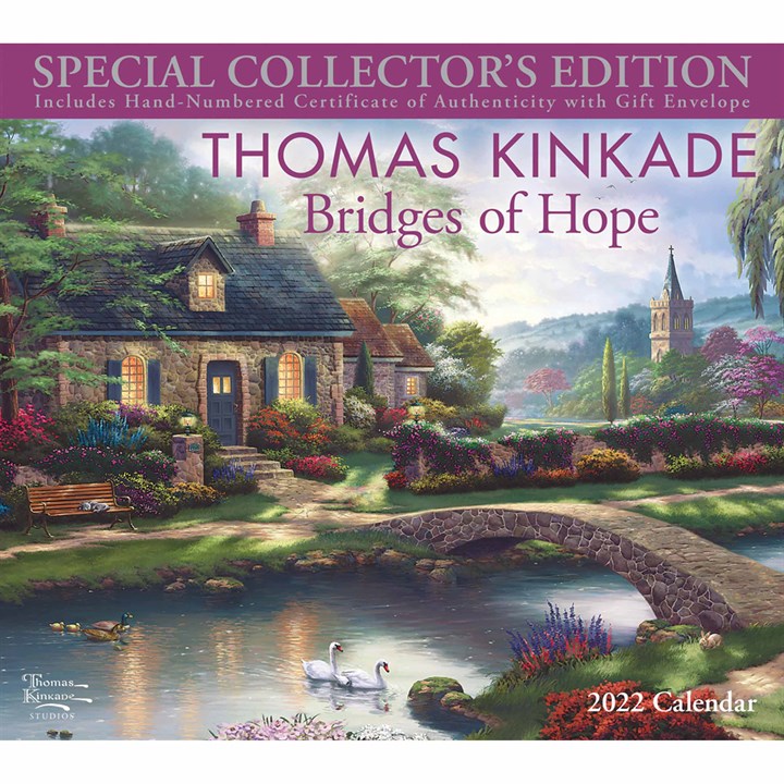 Kinkade, Bridges Of Hope Collector's Edition Official Deluxe Calendar 2022
