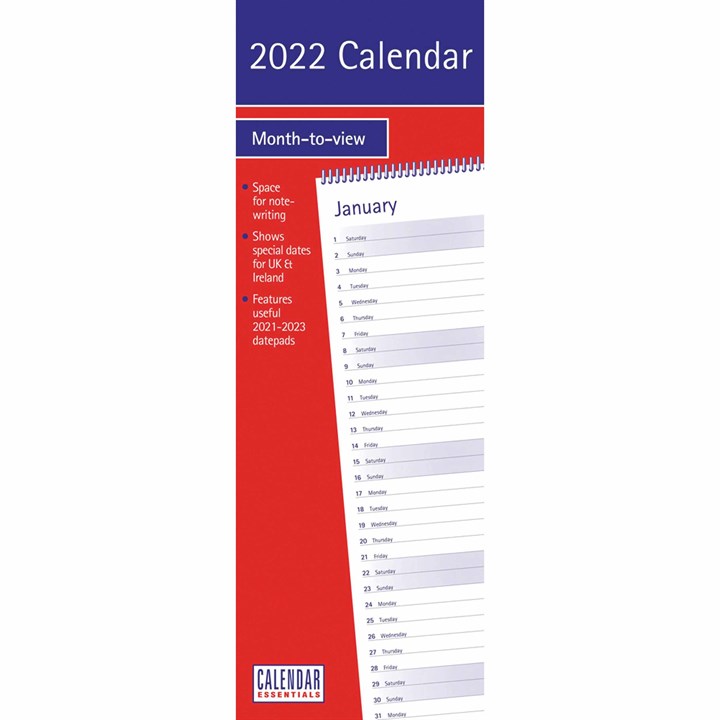 Essential Slim Calendar 2022