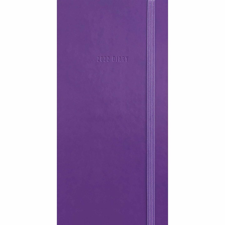 Purple Soft Touch Slim Diary 2022