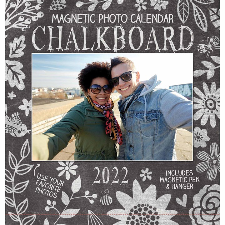 Chalkboard Mini Photo Calendar 2022