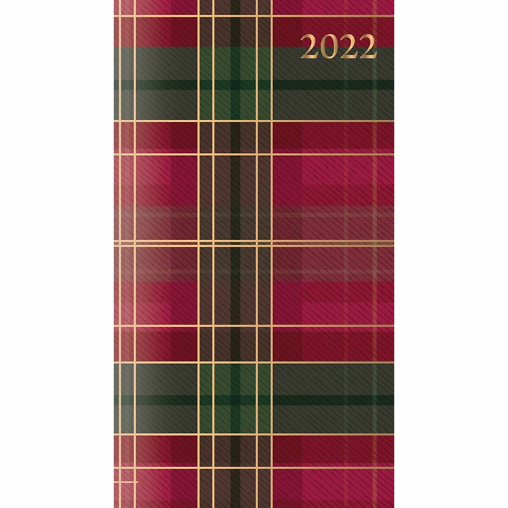 Tartan Red Slim Diary 2022