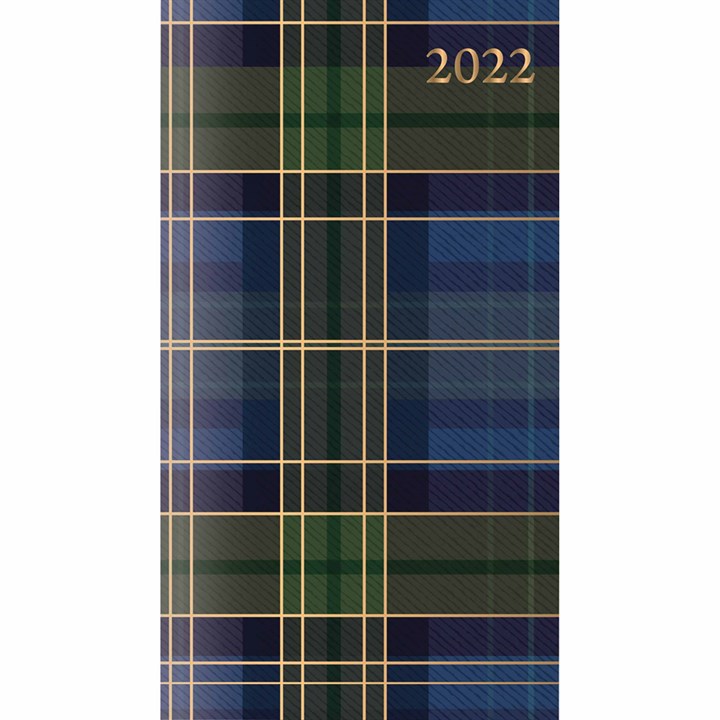 Tartan Blue Slim Diary 2022