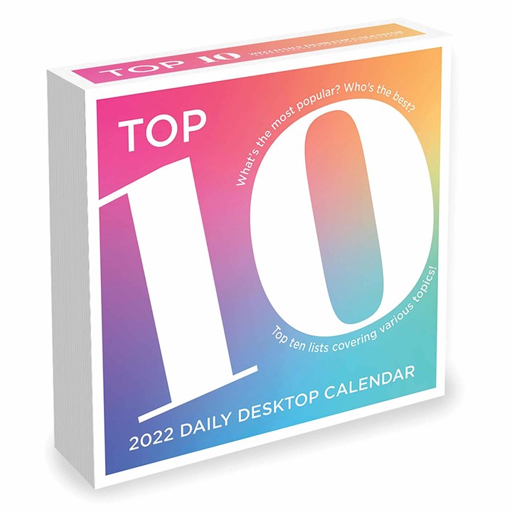 Top Ten Desk Calendar 2022