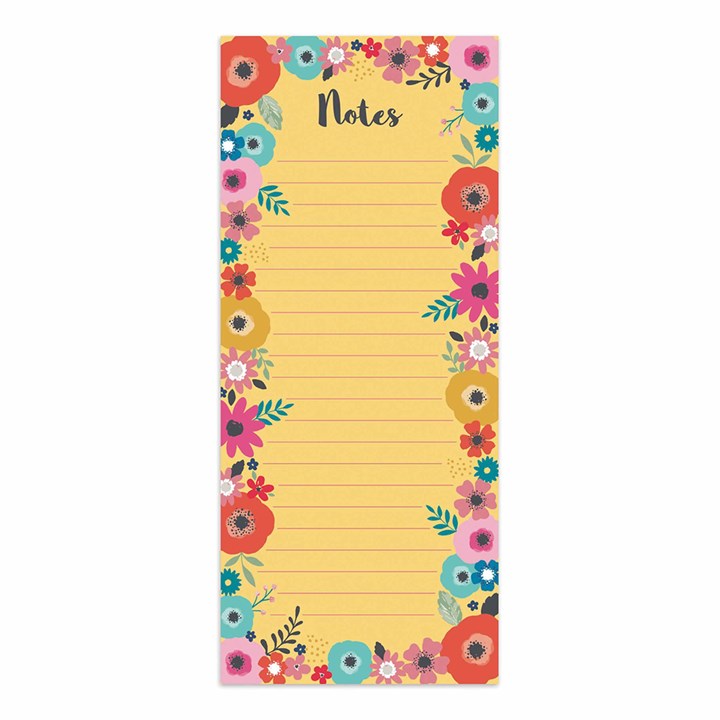 Bohemia Flowers Magnetic To-Do List