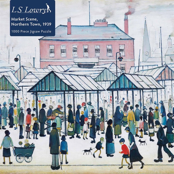 L.S Lowry, Market Scene In Northern Town Jigsaw