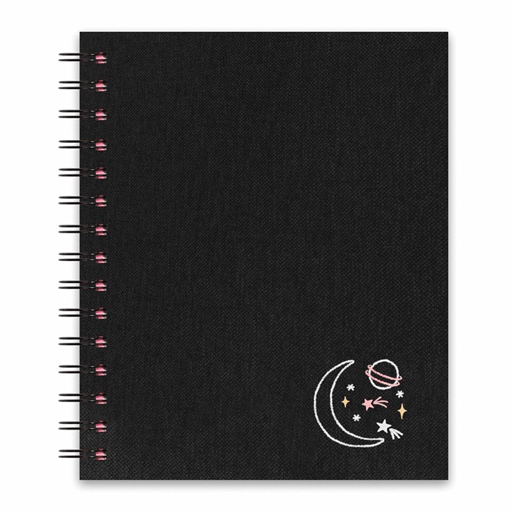 Moon & Stars, Embroidered A5 Diary 2022
