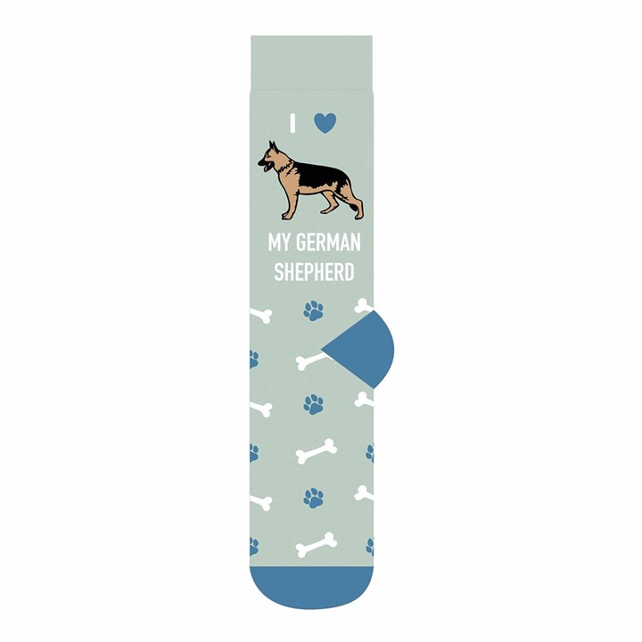 I Heart My German Shepherd Socks - Size 6 - 9