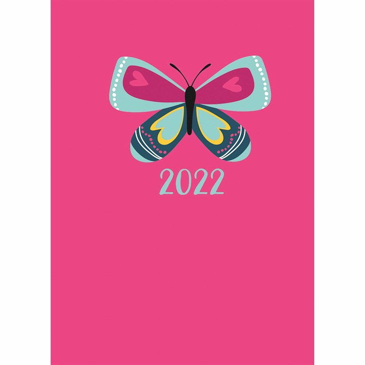 Pink Butterfly A7 Diary 2022