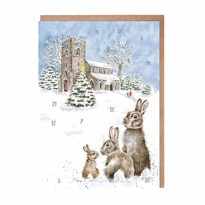 Wrendale Designs, Silent Night Rabbit Advent Card