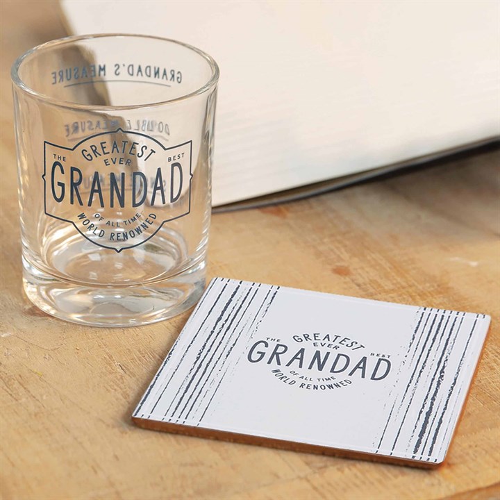 Greatest Grandad Ever Whisky Glass & Coaster Set
