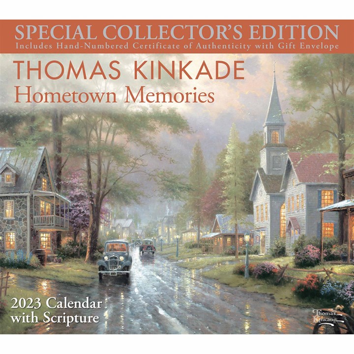 Kinkade, Hometown Memories Scripture Collector%27s Edition Deluxe 2023 Calendars